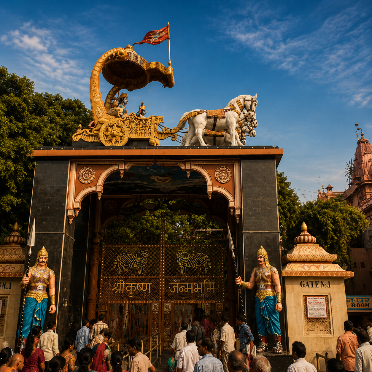 Prem Mandir — Marble marvel glowing in colour every evening
